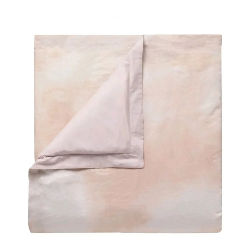 Splendid Pink And White Linen And Cotton Duvet Cover King Size Almafi Marble